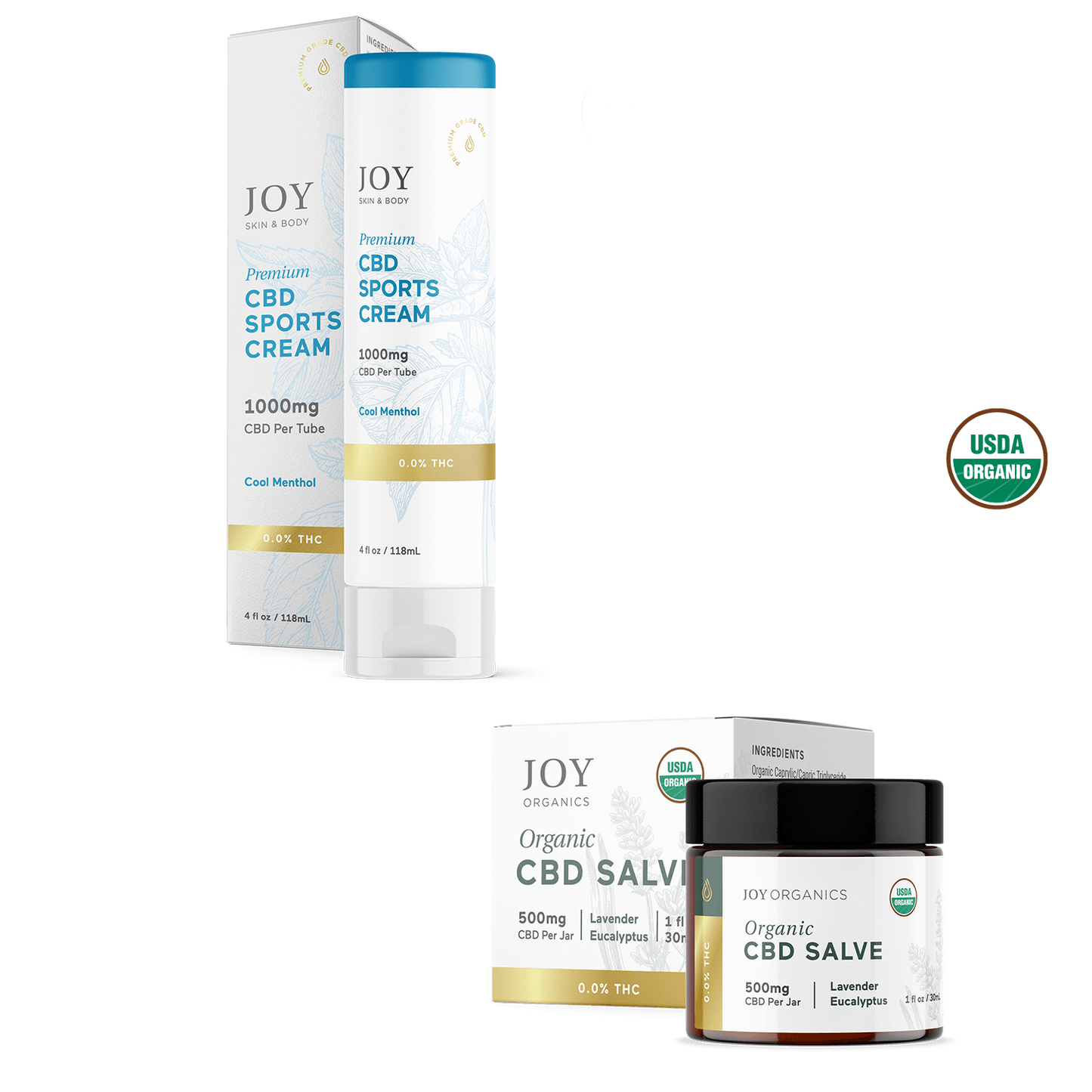 Joy Organics CBD Salve & CBD Sports Cream