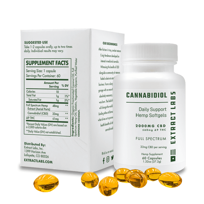 Extract Labs CBD Capsules | Daily Support