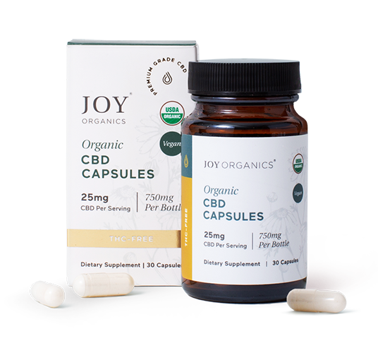 Joy Organics Organic 25mg CBD Capsules