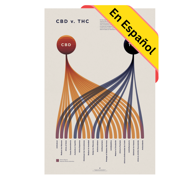 GoldLeaf Cuadro Comparativo de CBD vs. THC Best Sales Price - Art Prints