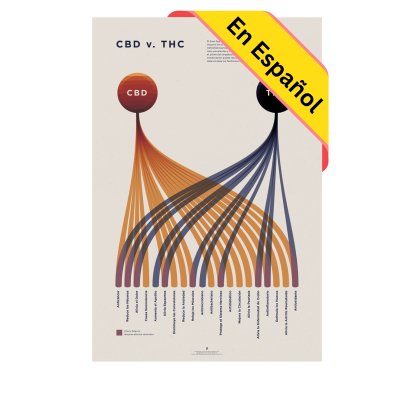 GoldLeaf Cuadro Comparativo de CBD vs. THC Best Sales Price - Art Prints