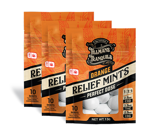 Tillmans Tranquils CBG Relief THC Mints