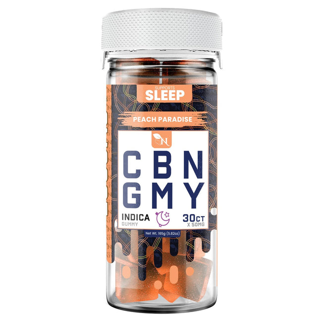 CBN GUMMIES - FOR SLEEP - 30CT Peach Paradise 1500mg (50mg ea.) – INDICA