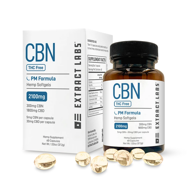 Extract Labs CBN Capsules | PM Formula | THC Free Best Sales Price - Gummies