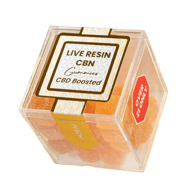 TribeTokes CBN Live Resin Gummies | 600mg | CBD-Boosted | Peach
