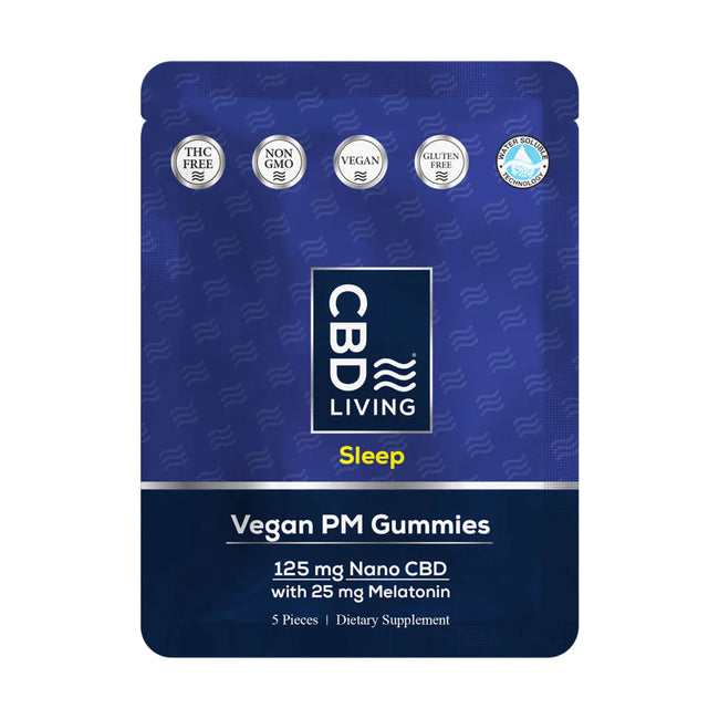 CBD Living | CBD + CBN Vegan Sleep Gummies 125mg - 600mg Best Sales Price - Gummies