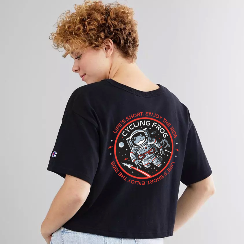 Cycling Frog Space Crop Top