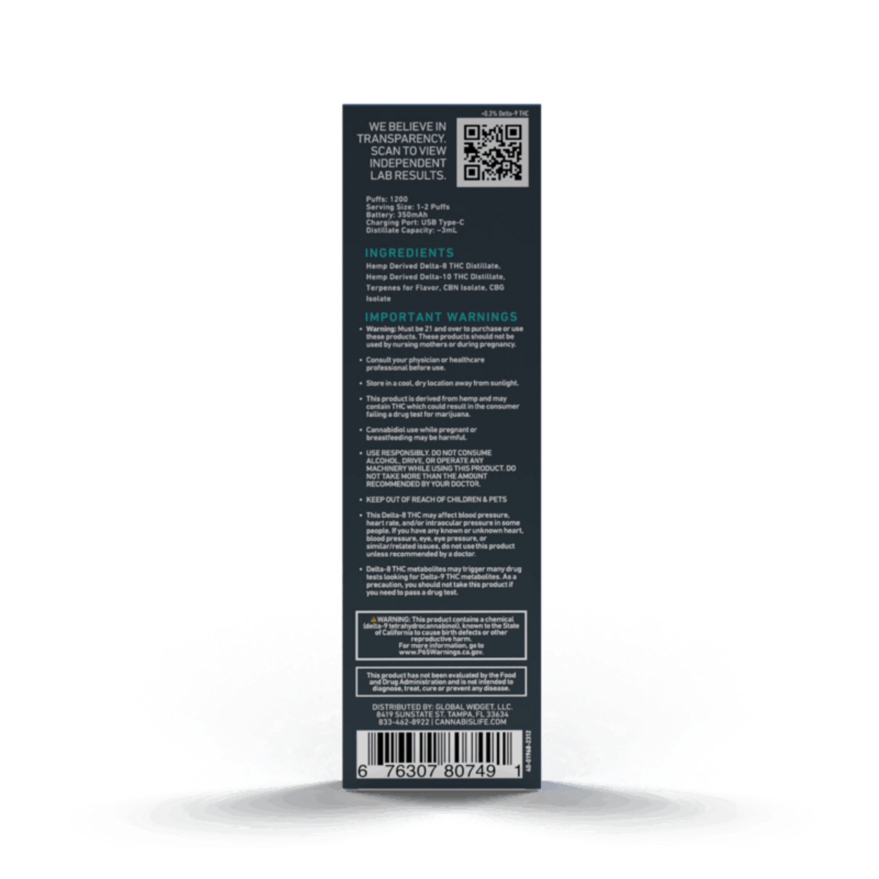 Blueberry Cookies Hybrid Disposable Vape Pen 3ml