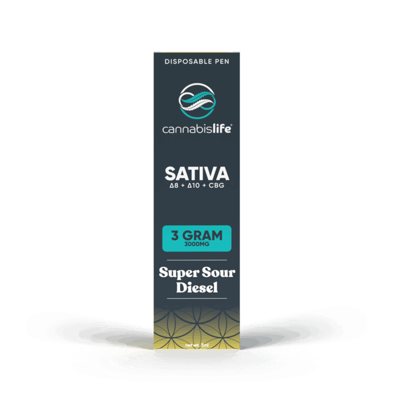 Super Sour Diesel Sativa Delta 8 Disposable Vape Pen 3ml