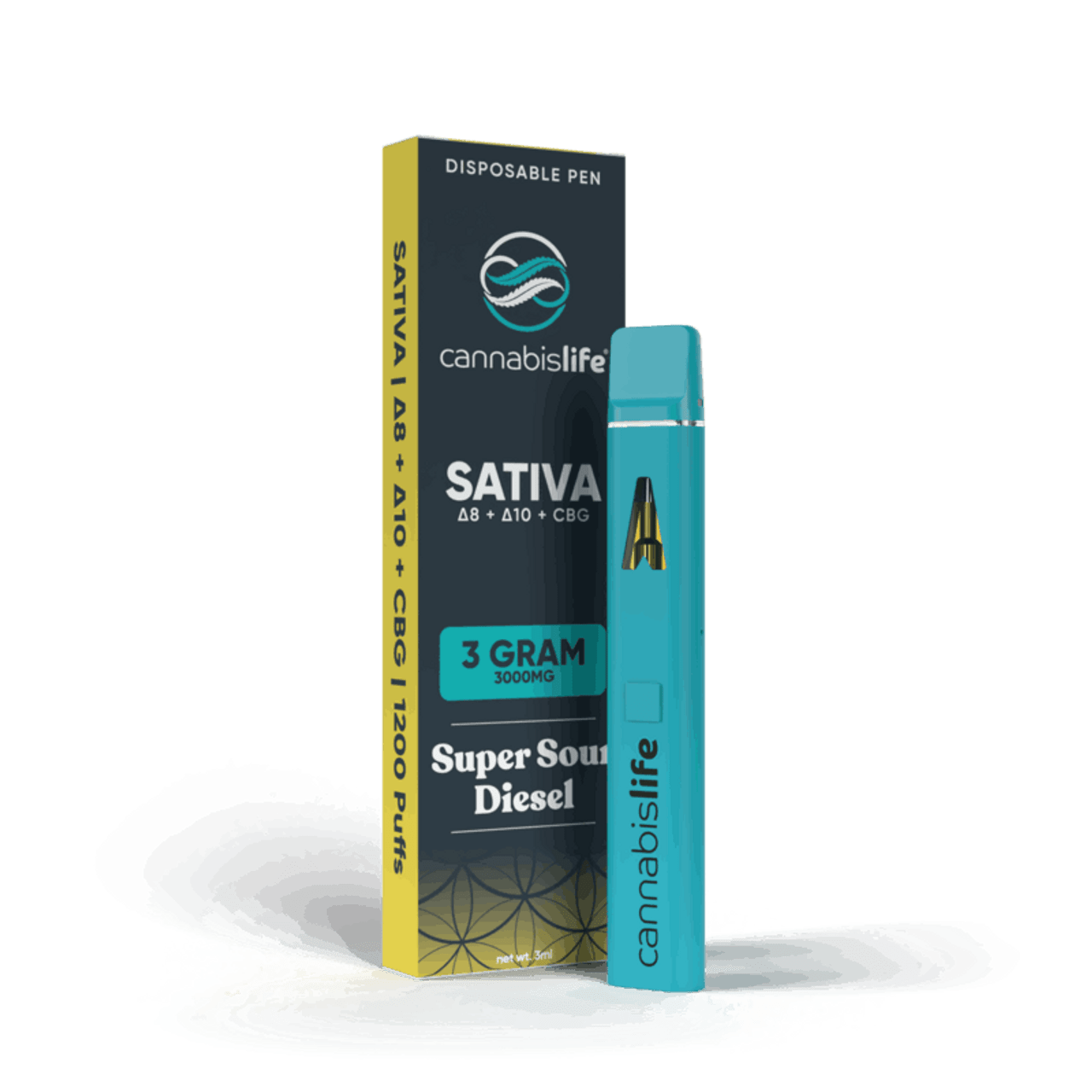 Super Sour Diesel Sativa Delta 8 Disposable Vape Pen 3ml
