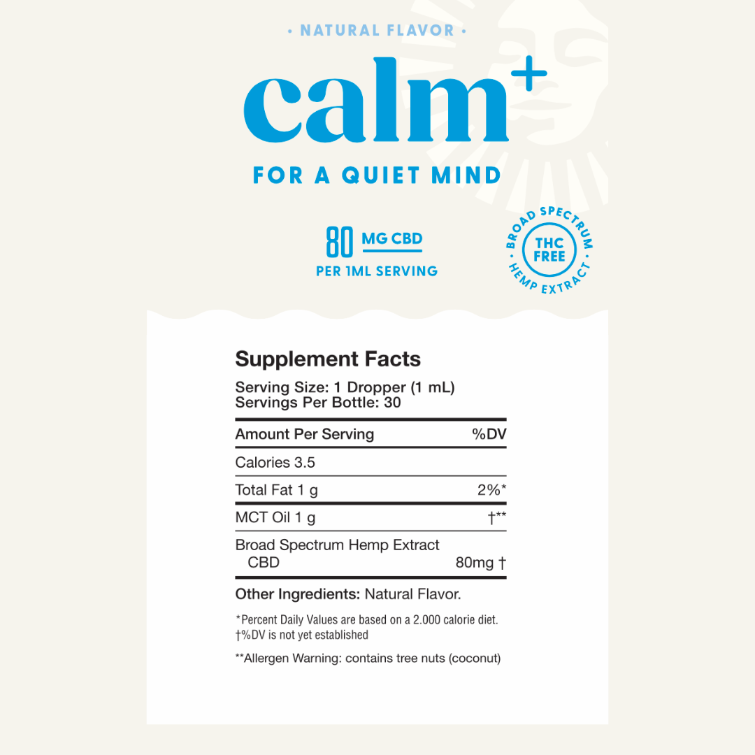Naternal Calm+ THC Free Drops