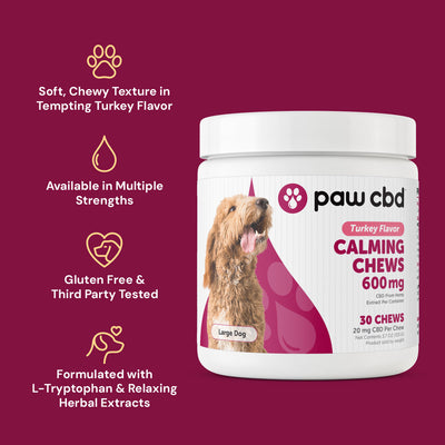 Paw CBD Broad Spectrum CBD Dog Calming Chews Best Sales Price - Pet CBD