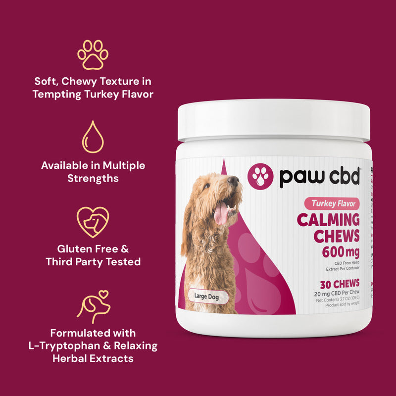 Paw CBD Broad Spectrum CBD Dog Calming Chews Best Sales Price - Pet CBD