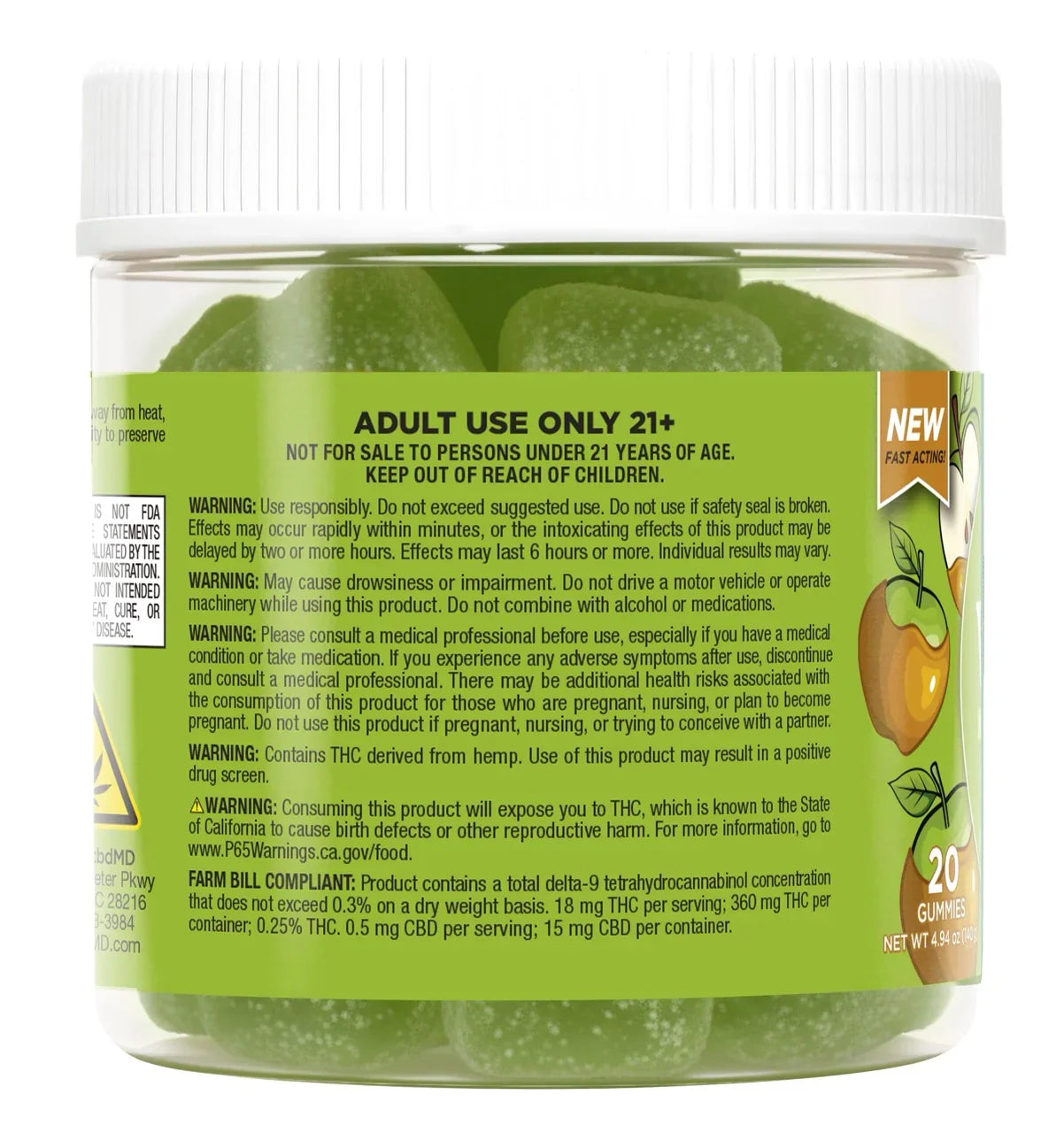 cbdMD Delta 9 THC Max Dose Nano Gummies