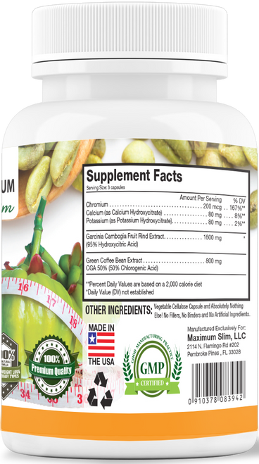 Maximum Slim Garcinia Cambogia + Green Coffee Bean Extract: Maximum Trim Best Sales Price - Edibles