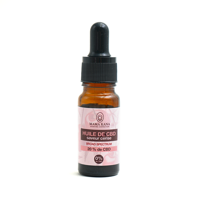 MAMA KANA CBD Huile 20% de CBD Broad Spectrum - Cerise 🍒 Best Sales Price - Tincture Oil