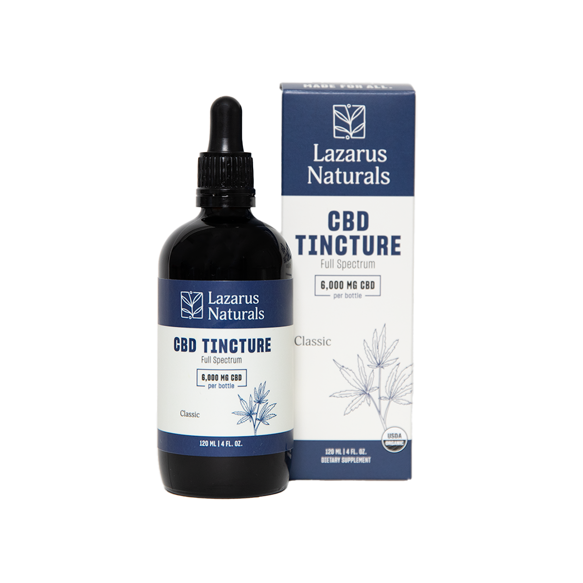 Lazarus Naturals ORGANIC CBD TINCTURE, 50MG/ML