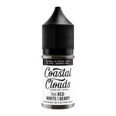 Red White & Berry Iced Coastal Clouds Salt Nic Best Sales Price - eJuice