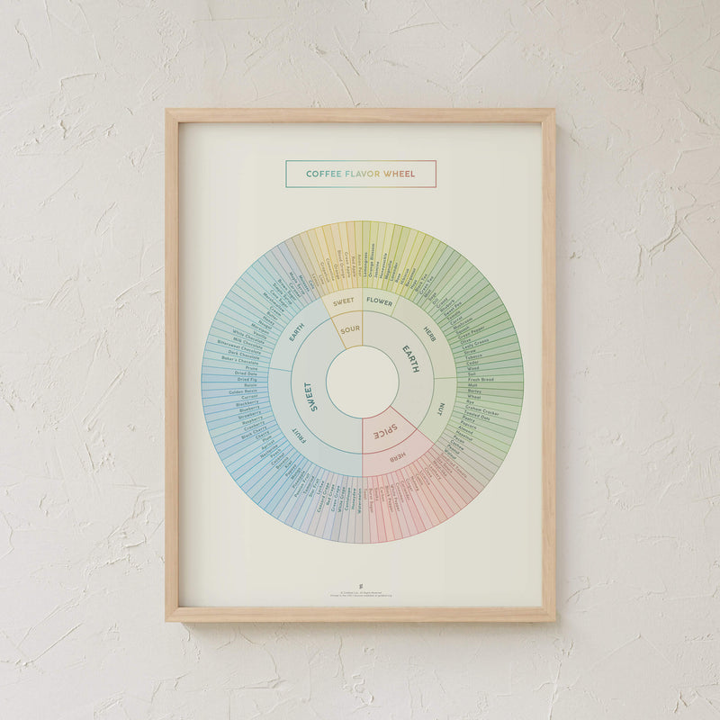 GoldLeaf Coffee Flavor Wheel Print Best Sales Price - Art Prints