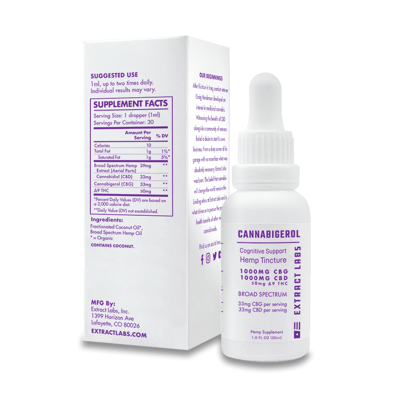 Extract Labs CBG Oil | Cognitive Support | Broad Spectrum