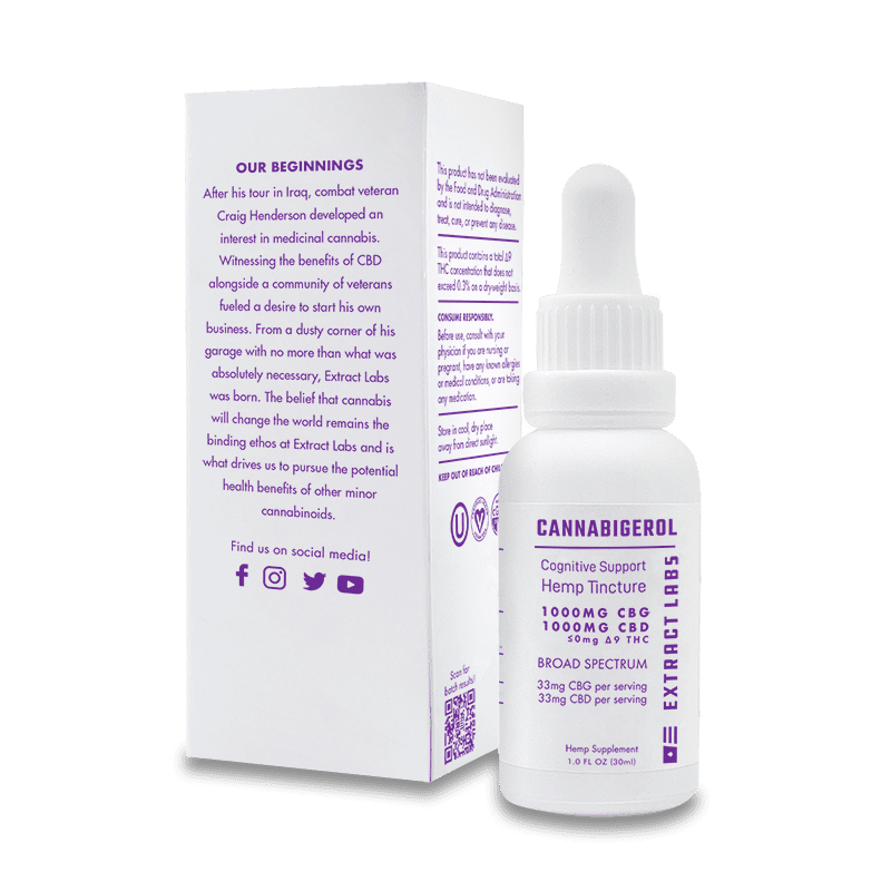 Extract Labs CBG Oil | Cognitive Support | Broad Spectrum