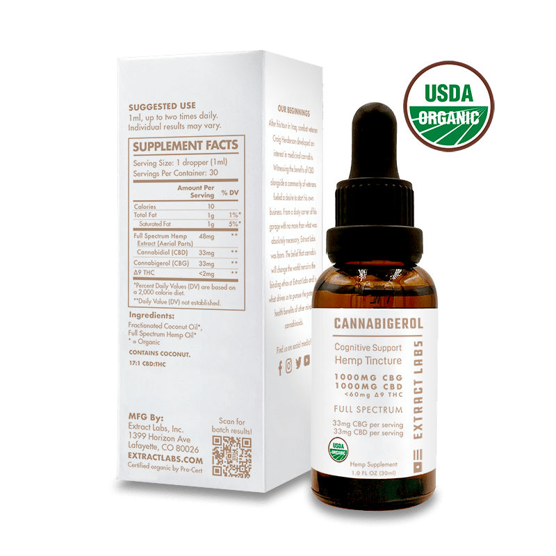 Extract Labs Organic CBG Oil | Cognitive Support
