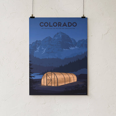 GoldLeaf Colorado Cannabis Travel Art Print Best Sales Price - Art Prints