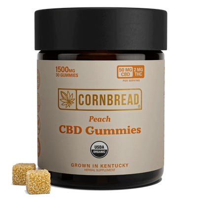 Cornbread Peach CBD Gummies 1500mg Best Sales Price - Gummies