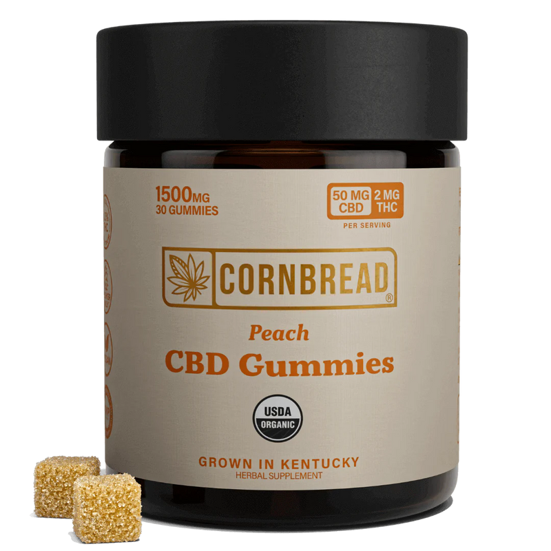 Cornbread Peach CBD Gummies 1500mg Best Sales Price - Gummies