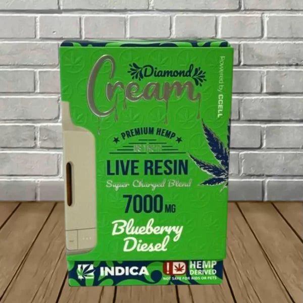 Cream Live Resin Super Charged D8 + THCP Blend Disposable 7g