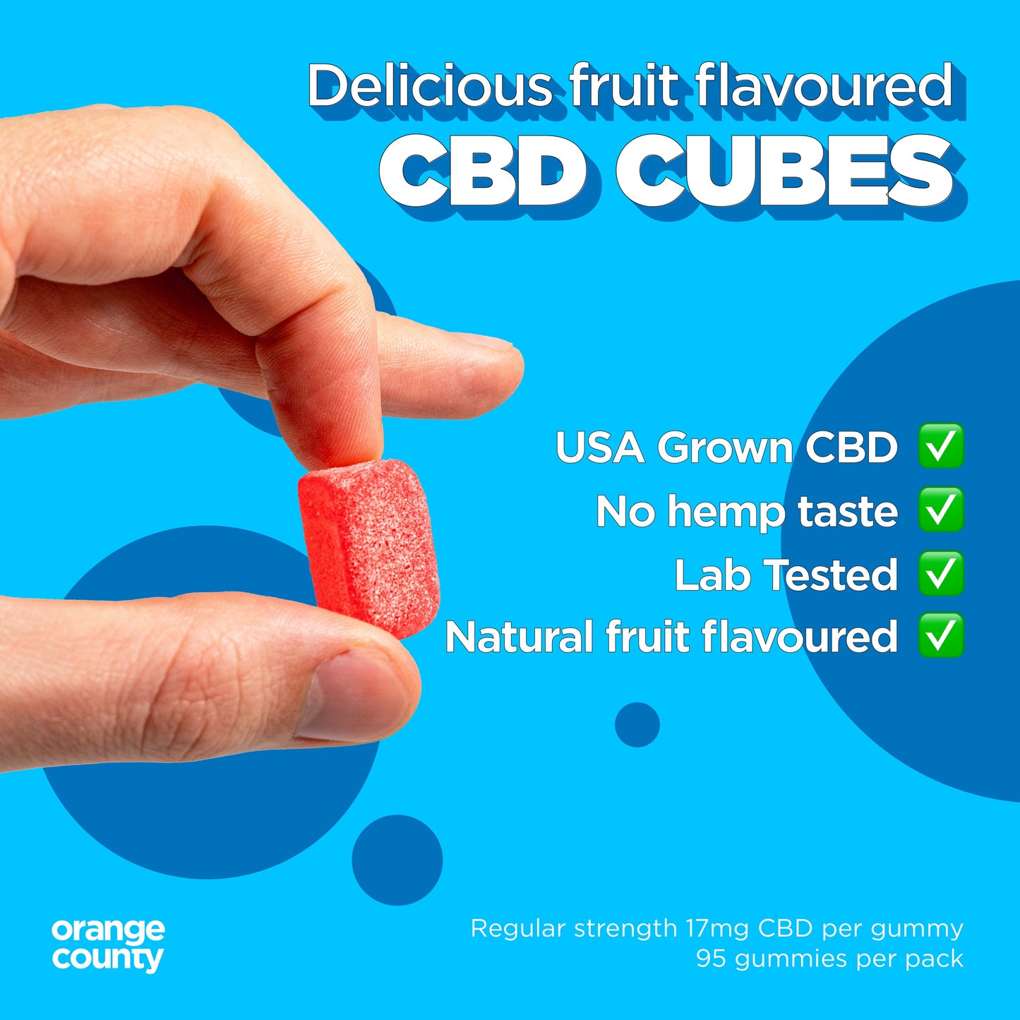 CBD Gummy Cubes (Large Tub)