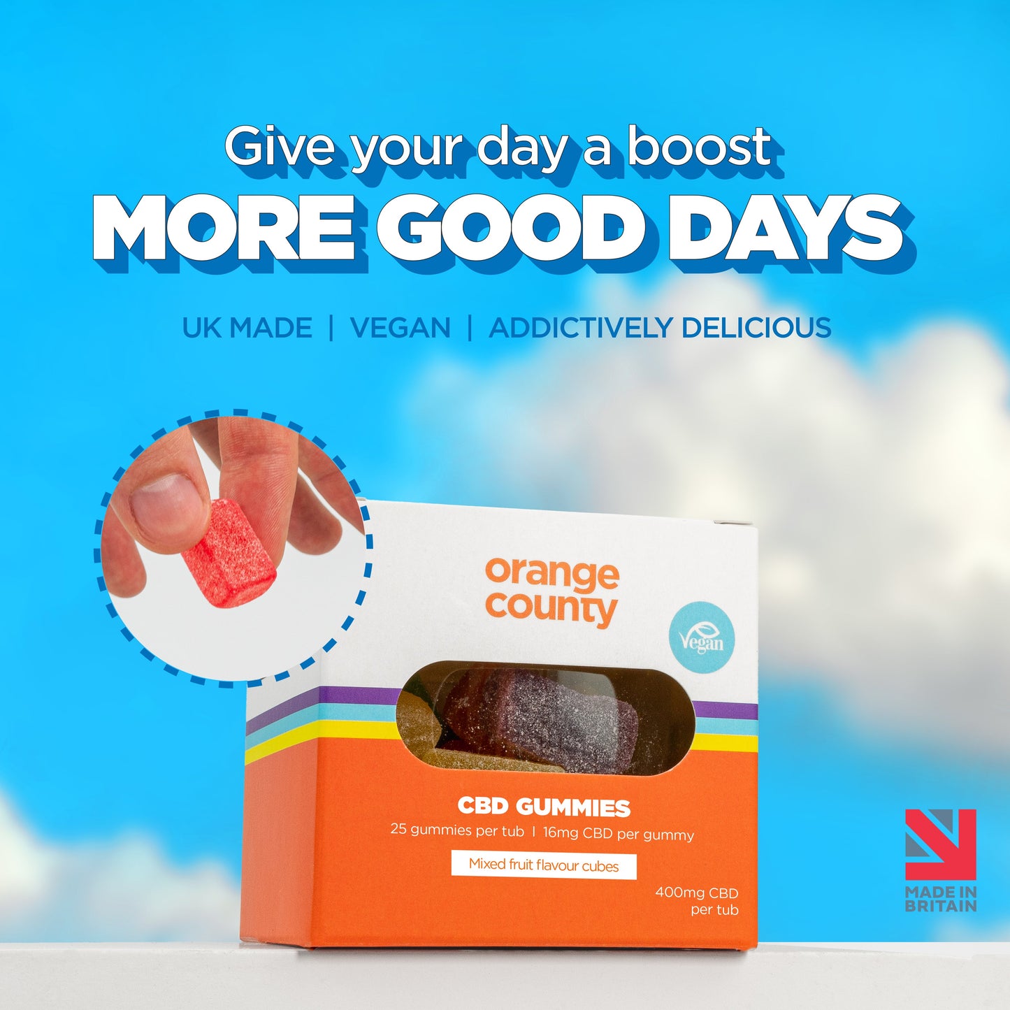 CBD Gummy Cubes (Small Tub)