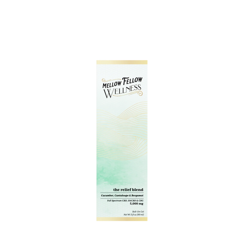 Wellness Roll On Gel - Relief Blend - Cucumber, Cantaloupe and Bergamot - 5000mg Best Sales Price - Topicals