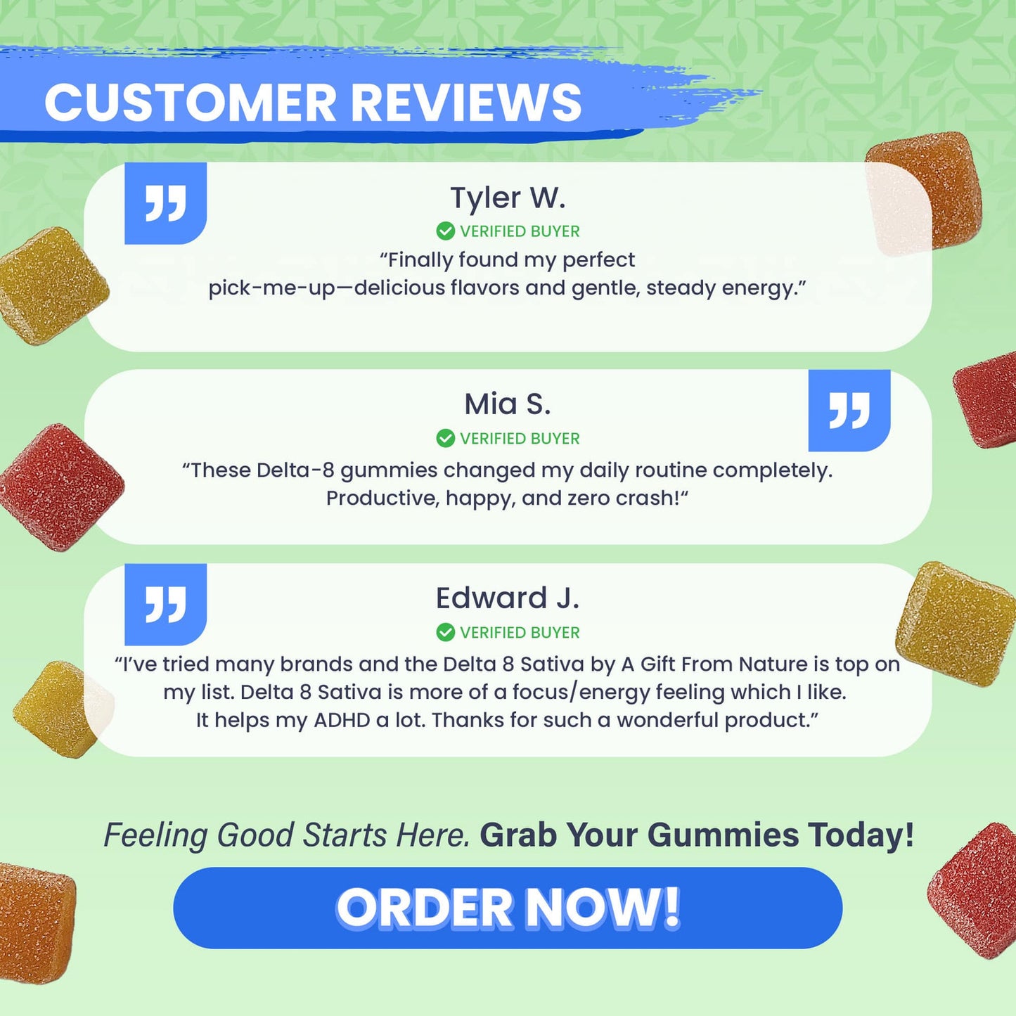 A Gift From Nature DELTA 8 GUMMIES - 30CT Blue Watermelon 750mg (25mg ea.) – SATIVA