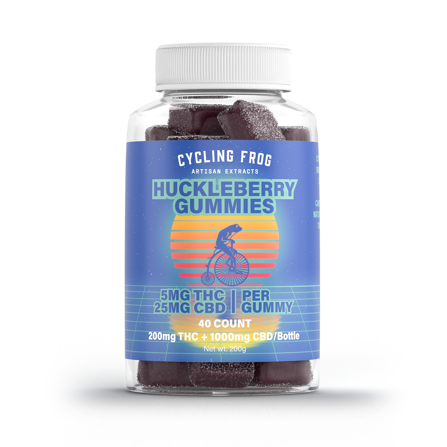 Full Spectrum CBD + Delta 9 THC Gummies – Huckleberry – Cycling Frog