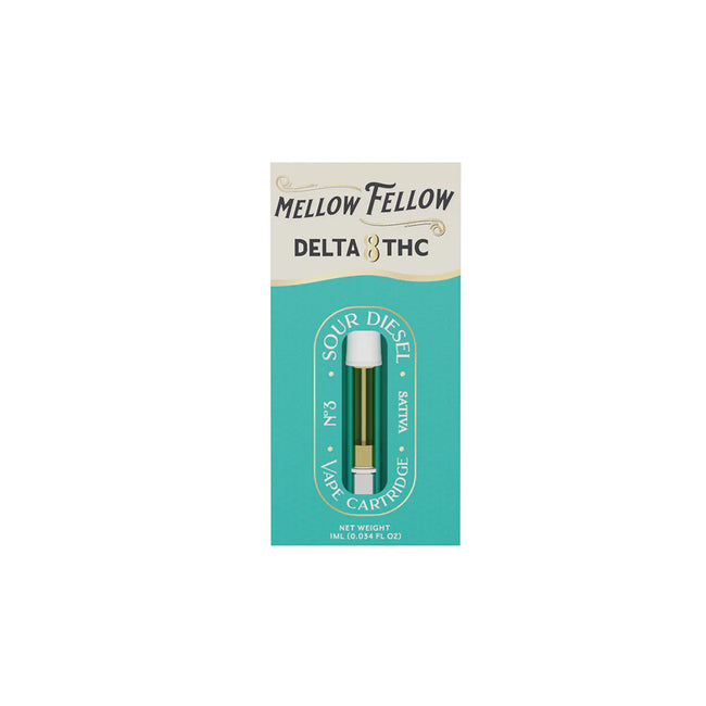 Mellow Fellow Delta 8 1ml Vape Cartridge Sour Diesel Best Sales Price - Vape Cartridges