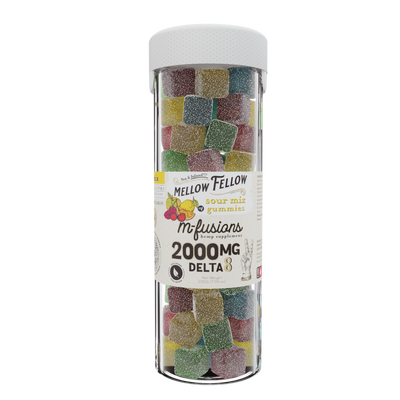 Mellow Fellow M-Fusions Delta 8 THC Sour Mix Gummies 40ct- 50mg Delta 8 per gummy Best Sales Price - Gummies