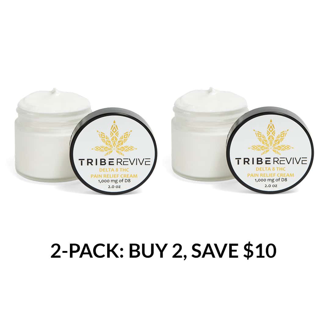 TribeTokes 2-Pack Delta 8 THC Pain Relief Cream | Save $10