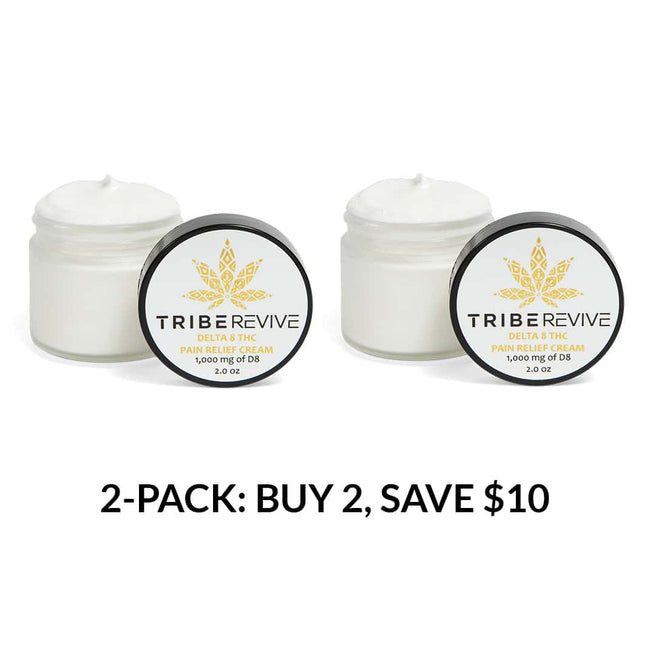 TribeTokes 2-Pack Delta 8 THC Pain Relief Cream | Save $10