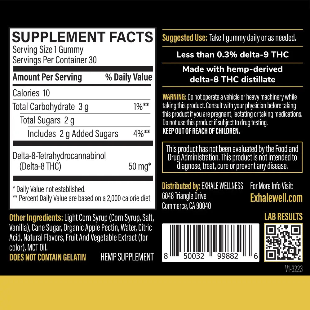 EXHALE Delta-8 Gummy Cubes