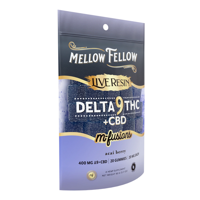 Mellow Fellow Delta 9 Live Resin Edibles 400mg - Acai Best Sales Price - Edibles