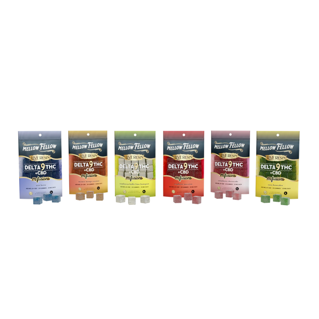 Mellow Fellow BYOB - New Exotic Flavors - Delta 9 Live Resin Edibles 400mg Bundle Best Sales Price - Bundles