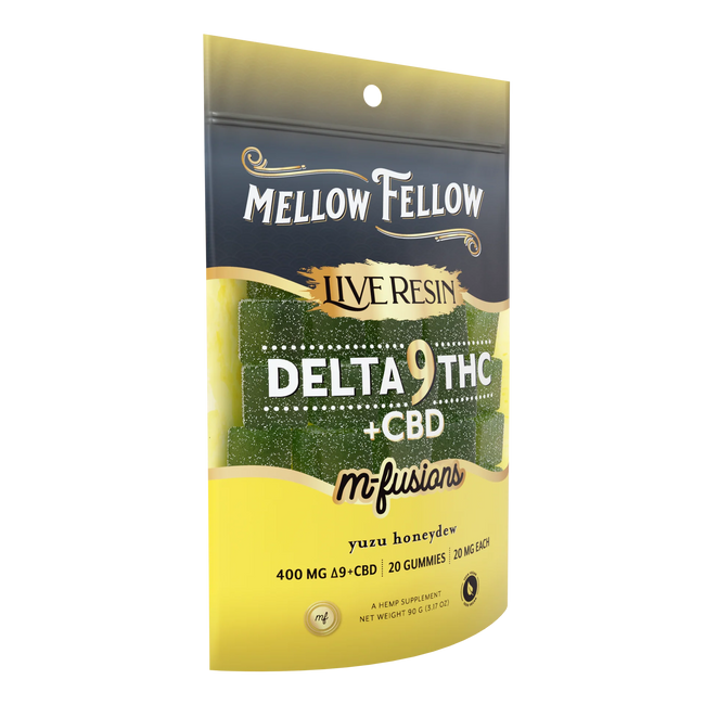 Mellow Fellow Delta 9 Live Resin Edibles 400mg - Yuzu Honeydew Best Sales Price - Edibles