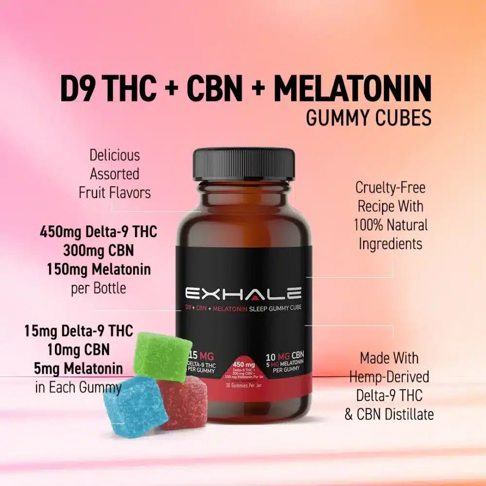 Exhale D9 + CBN Sleep Gummies