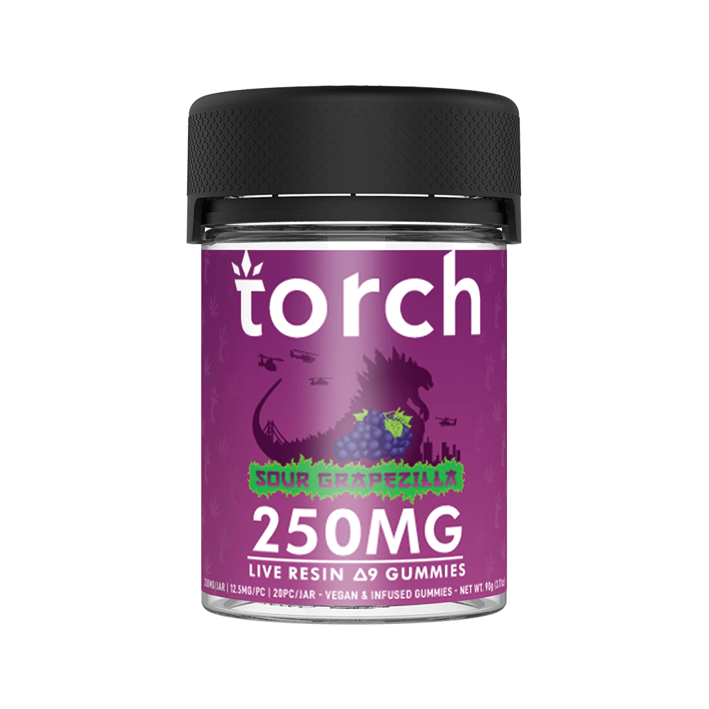 Torch Gummies Sour Grapezilla | 20ct | 250mg Best Sales Price - Gummies