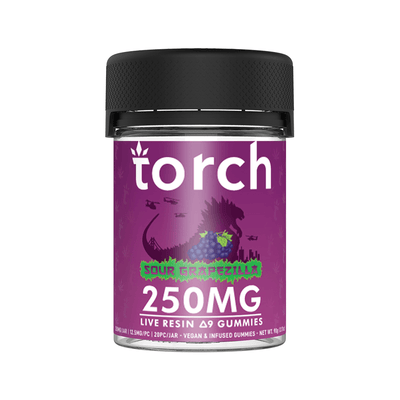 Torch Gummies Sour Grapezilla | 20ct | 250mg Best Sales Price - Gummies