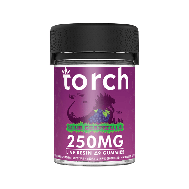 Torch Gummies Sour Grapezilla | 20ct | 250mg Best Sales Price - Gummies