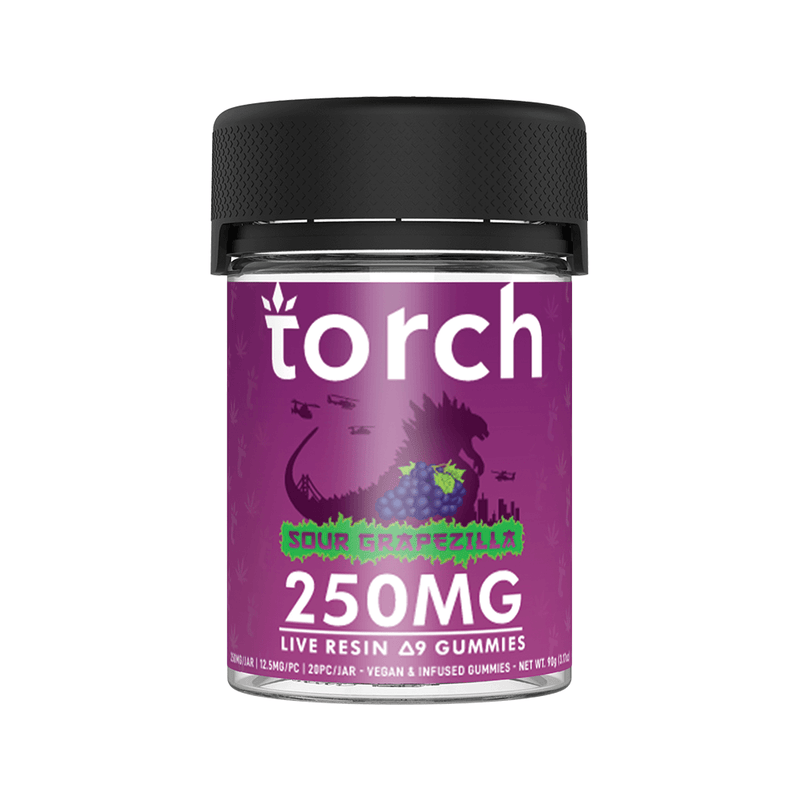 Torch Gummies Sour Grapezilla | 20ct | 250mg Best Sales Price - Gummies