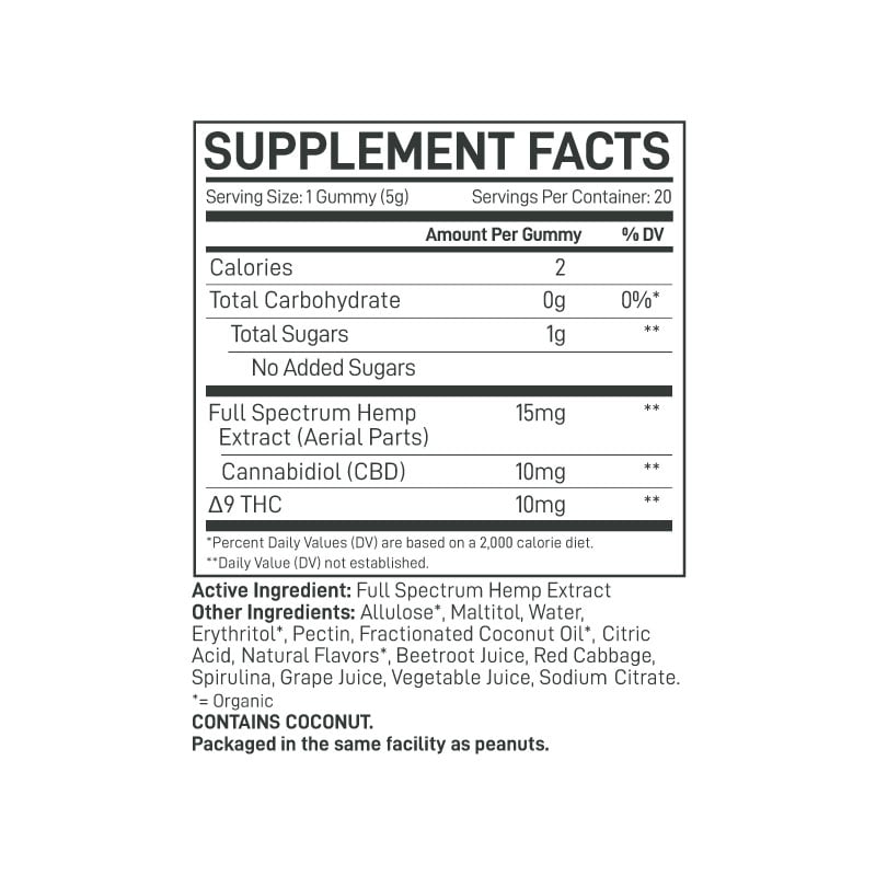 Extract Labs Sugar Free Delta 9 Gummies | Mixed Berry