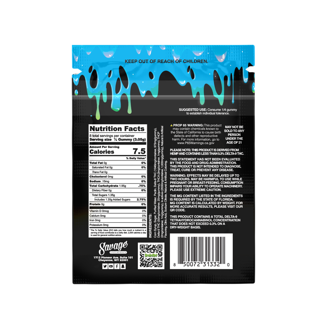 THCA Live Sugar 2 Pack Gummies – 2,000mg